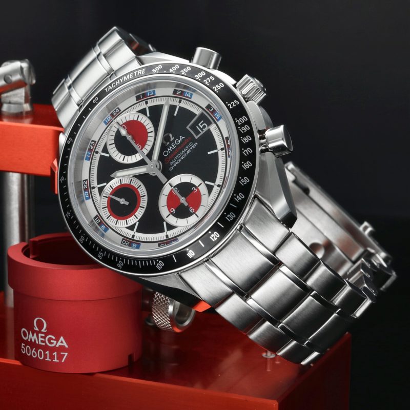 2014 ca. Omega 32105200 Speedmaster Data Automatico 40mm Casinò Dial, Scatola e Garanzia + Revisione Omega - immagine 5