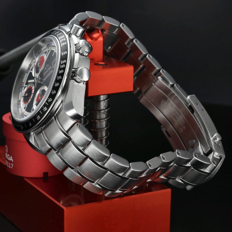 2014 ca. Omega 32105200 Speedmaster Data Automatico 40mm Casinò Dial, Scatola e Garanzia + Revisione Omega - immagine 8