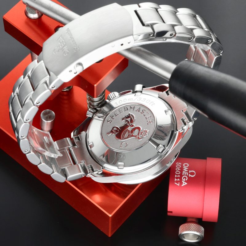2014 ca. Omega 32105200 Speedmaster Data Automatico 40mm Casinò Dial, Scatola e Garanzia + Revisione Omega - immagine 12
