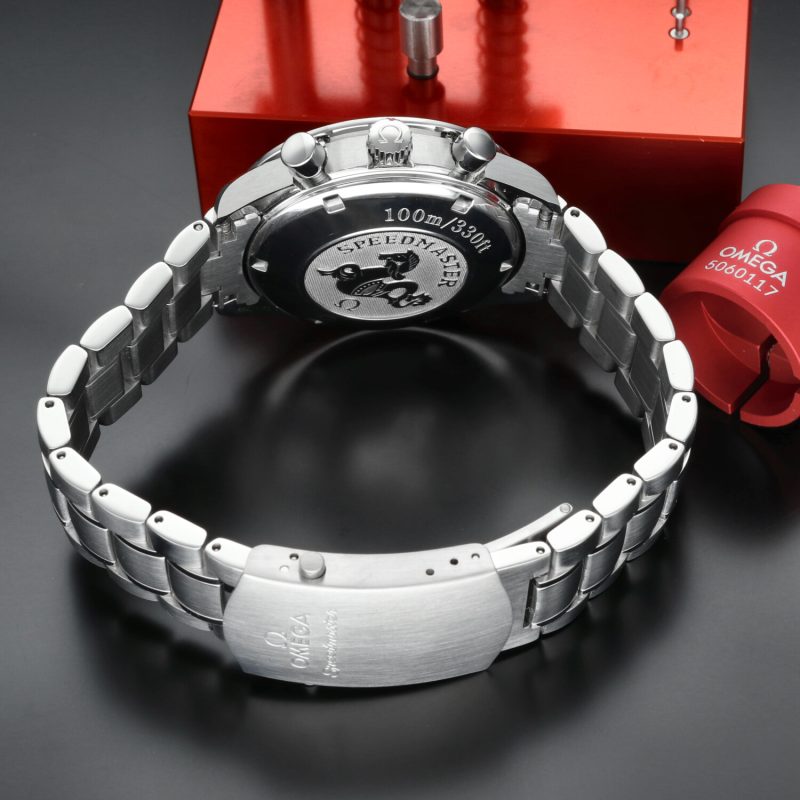 2014 ca. Omega 32105200 Speedmaster Data Automatico 40mm Casinò Dial, Scatola e Garanzia + Revisione Omega - immagine 13