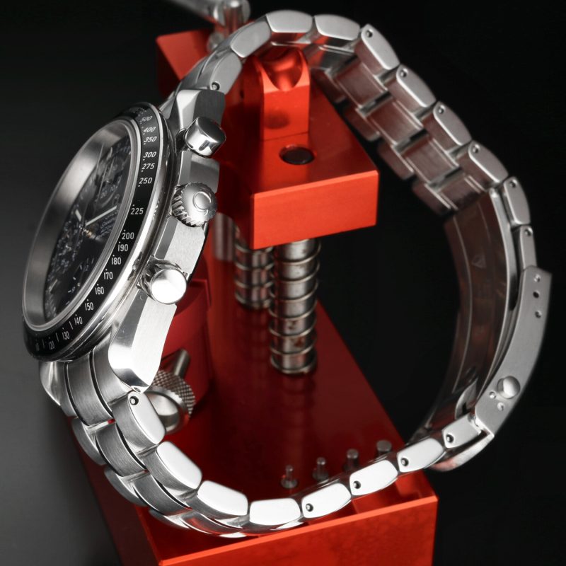 2014 ca. Omega ref. 32205000 Speedmaster Triple Date Automatico Acciaio su Acciaio 40 mm Scatola e Garanzia - immagine 7