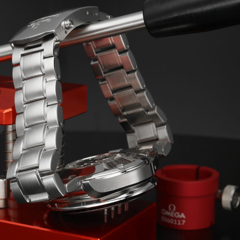 2014 ca. Omega ref. 32205000 Speedmaster Triple Date Automatico Acciaio su Acciaio 40 mm Scatola e Garanzia - immagine 9