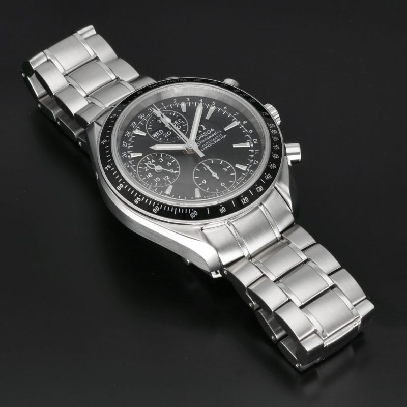2014 ca. Omega ref. 32205000 Speedmaster Triple Date Automatico Acciaio su Acciaio 40 mm Scatola e Garanzia - immagine 13
