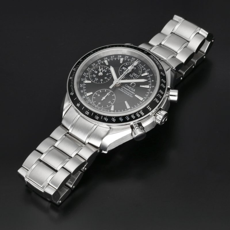 2014 ca. Omega ref. 32205000 Speedmaster Triple Date Automatico Acciaio su Acciaio 40 mm Scatola e Garanzia - immagine 14