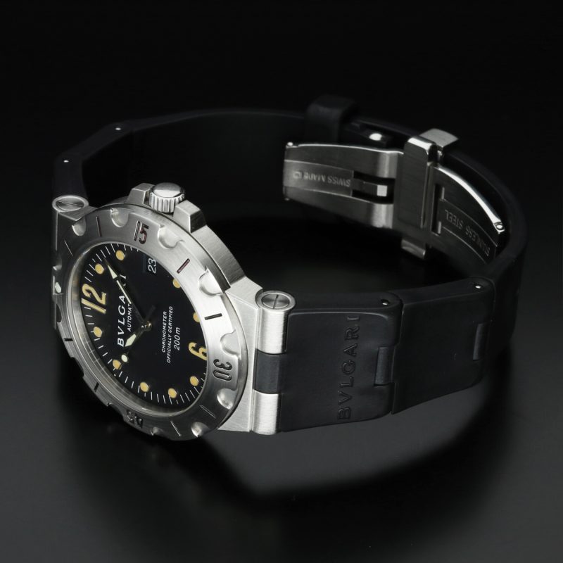ca. 1998 Bulgari ref. SD 38 S Diagono Scuba Automatic 38 mm Box, Papers, COSC, Booklets, Serviced - Image 14
