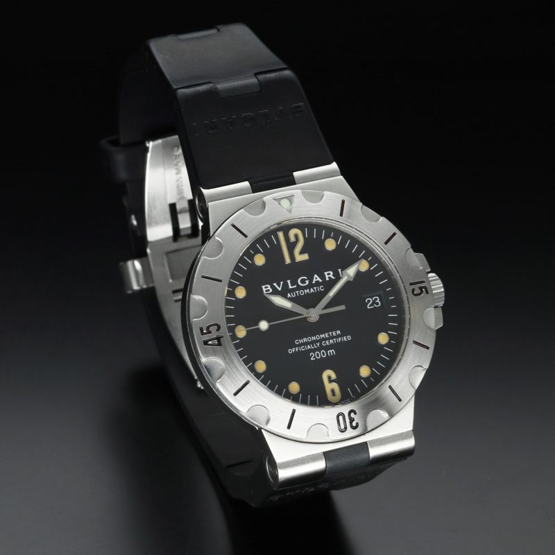 ca. 1998 Bulgari ref. SD 38 S Diagono Scuba Automatic 38 mm Box, Papers, COSC, Booklets, Serviced - Image 12