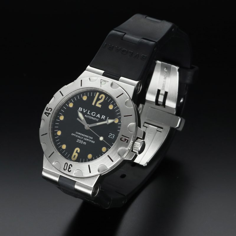 ca. 1998 Bulgari ref. SD 38 S Diagono Scuba Automatic 38 mm Box, Papers, COSC, Booklets, Serviced - Image 13