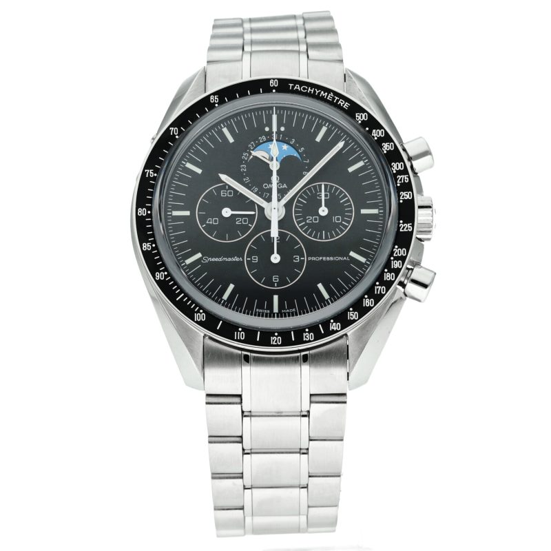 2004 Omega Speedmaster Professional Moonwatch Moonphase 3576.50.00 Manual Wind Moon Phases Omega Serviced with Box and Warranty - Image 3
