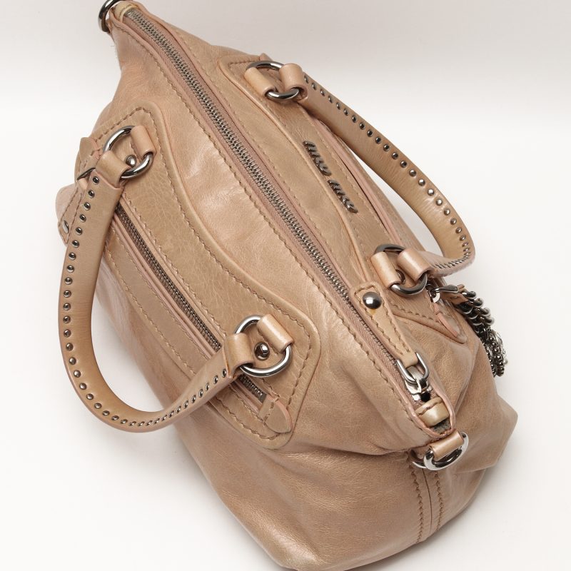 Miu Miu 2 Way Borsa a Mano Borsa a Spalla in Pelle - immagine 14