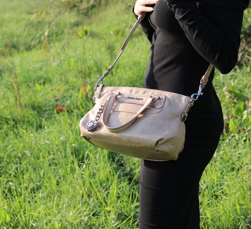 Miu Miu 2 Way Borsa a Mano Borsa a Spalla in Pelle - immagine 5