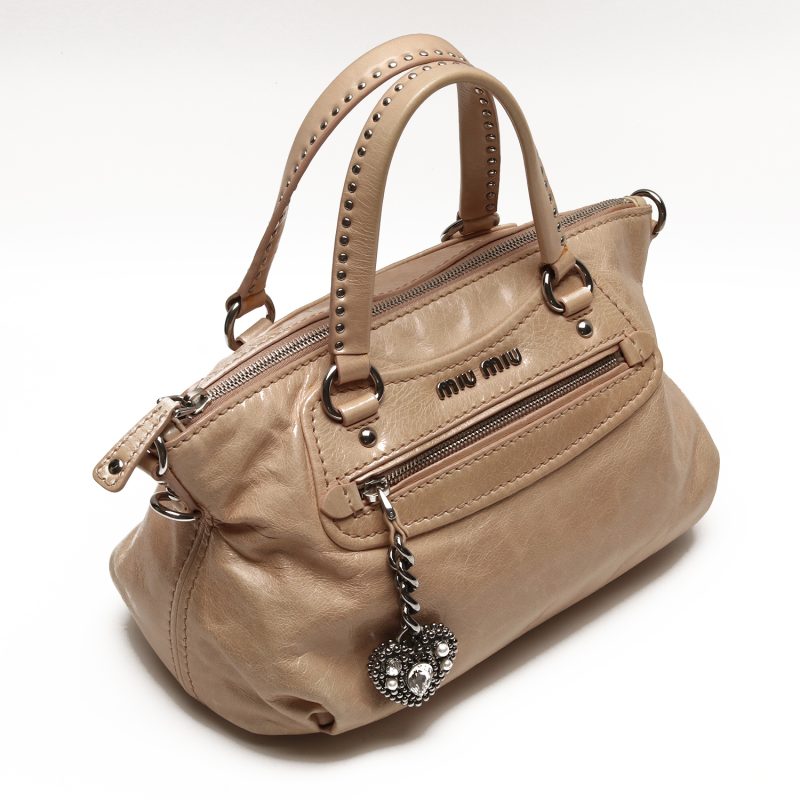Miu Miu 2 Way Borsa a Mano Borsa a Spalla in Pelle - immagine 6