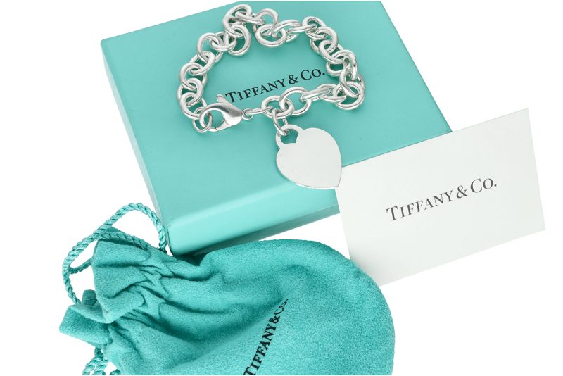 Tiffany & Co. Sterling Silver Heart Tag Bracelet 17 cm with Original Box - Image 6