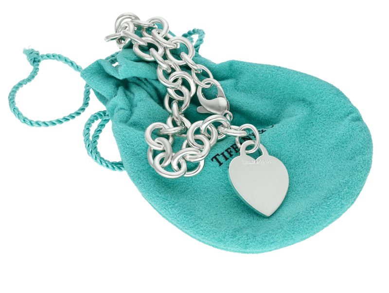 Tiffany & Co. Sterling Silver Heart Tag Bracelet 17 cm with Original Box - Image 8