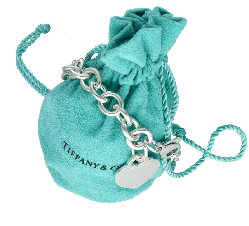 Tiffany & Co. Sterling Silver Heart Tag Bracelet 17 cm with Original Box - Image 11