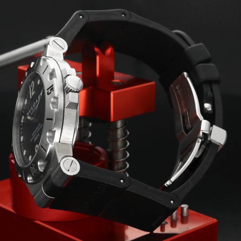 1999 Bulgari Diagono Scuba SD38S Automatic Stainless Steel Complete with Box and Papers - Image 4