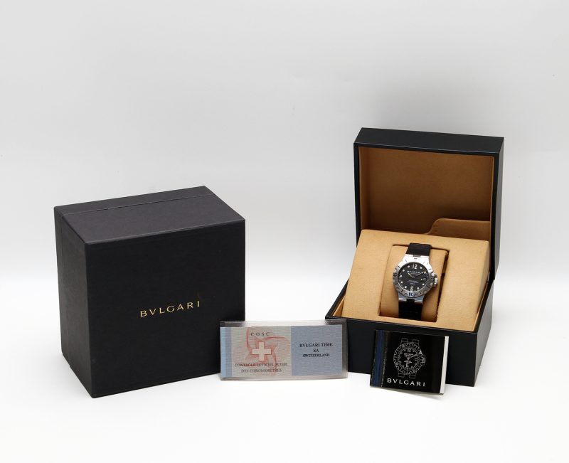 1999 Bulgari Diagono Scuba SD38S Automatic Stainless Steel Complete with Box and Papers - Image 16