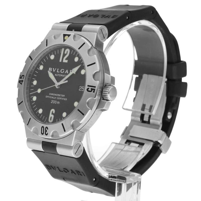 1999 Bulgari Diagono Scuba SD38S Automatic Stainless Steel Complete with Box and Papers - Image 15