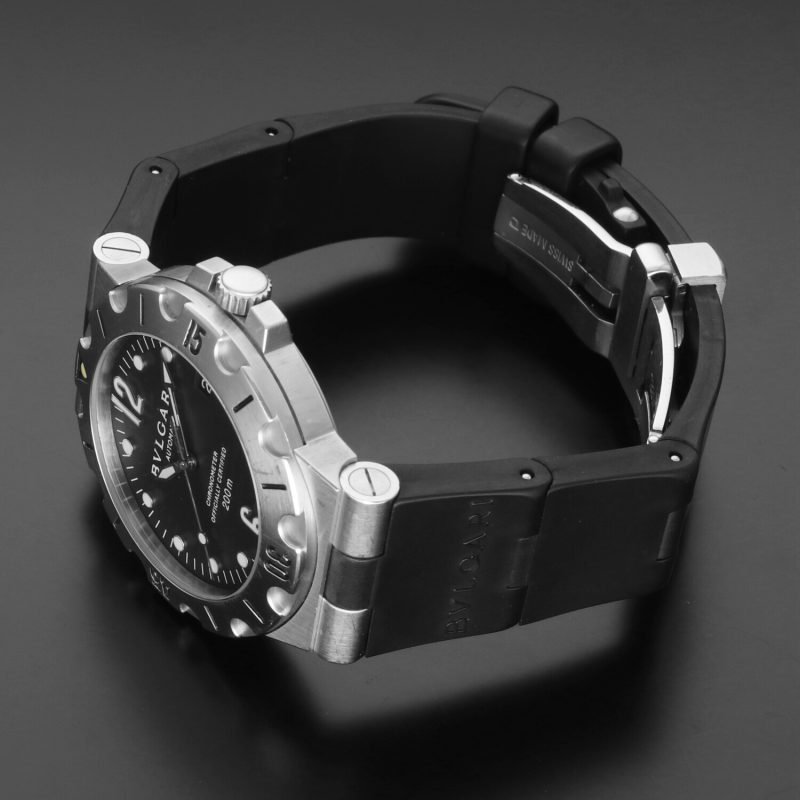 1999 Bulgari Diagono Scuba SD38S Automatic Stainless Steel Complete with Box and Papers - Image 13