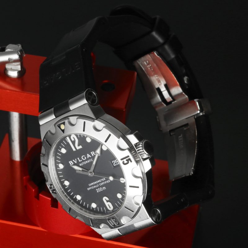1999 Bulgari Diagono Scuba SD38S Automatic Stainless Steel Complete with Box and Papers - Image 3