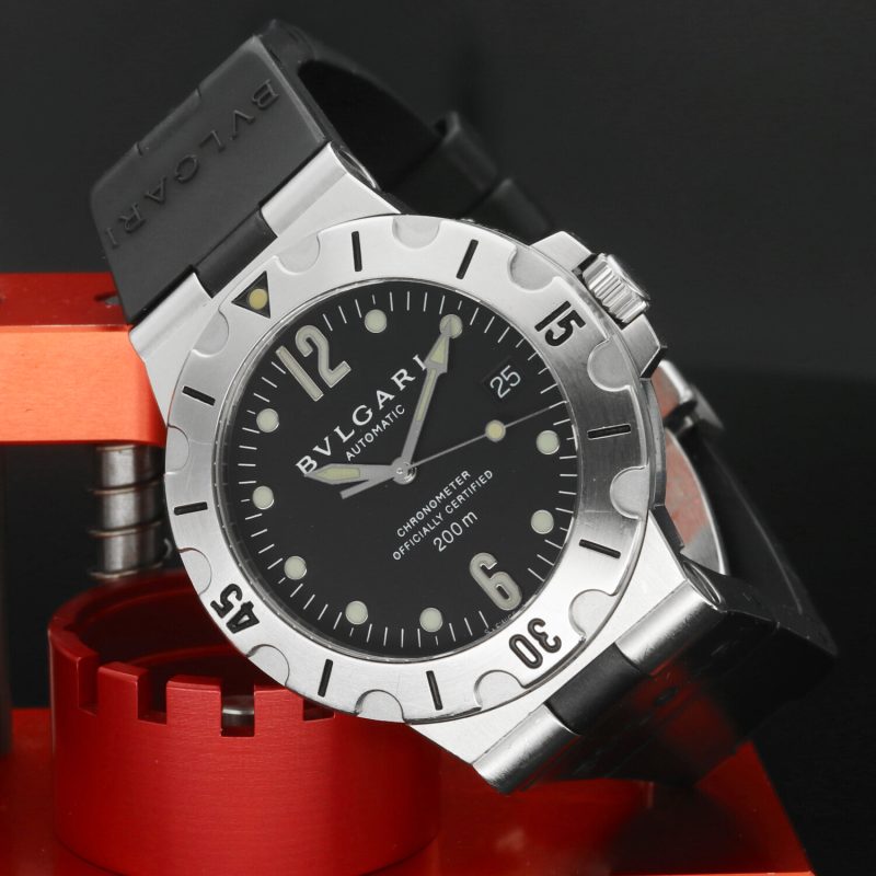 1999 Bulgari Diagono Scuba SD38S Automatic Stainless Steel Complete with Box and Papers - Image 2