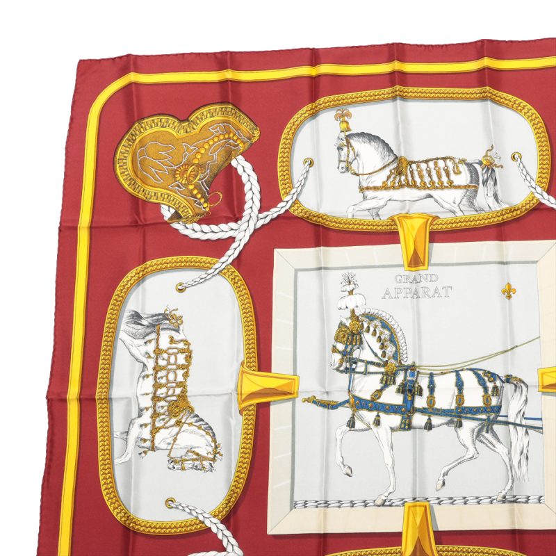 Hermès Carré 90 Grand Apparat Horses in Style 100% Silk Scarf - Image 5