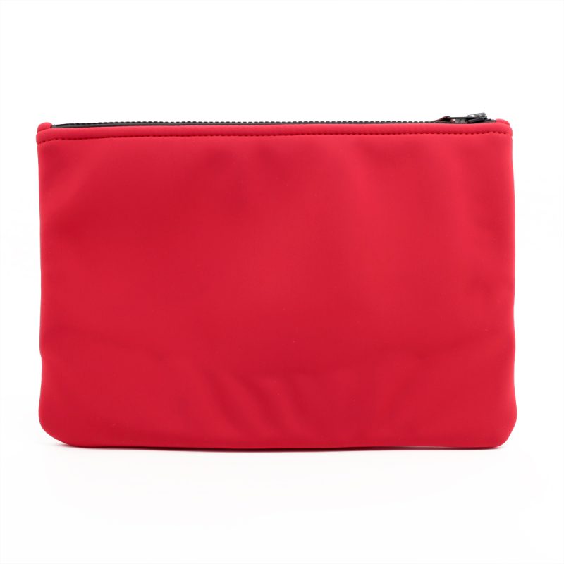 Hermès Trousse Flat GM Neovan Polyamide Pouch Red and Black - Image 4