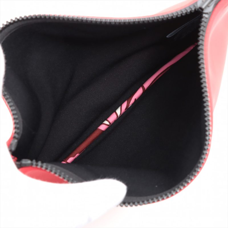 Hermès Trousse Flat GM Neovan Polyamide Pouch Red and Black - Image 5