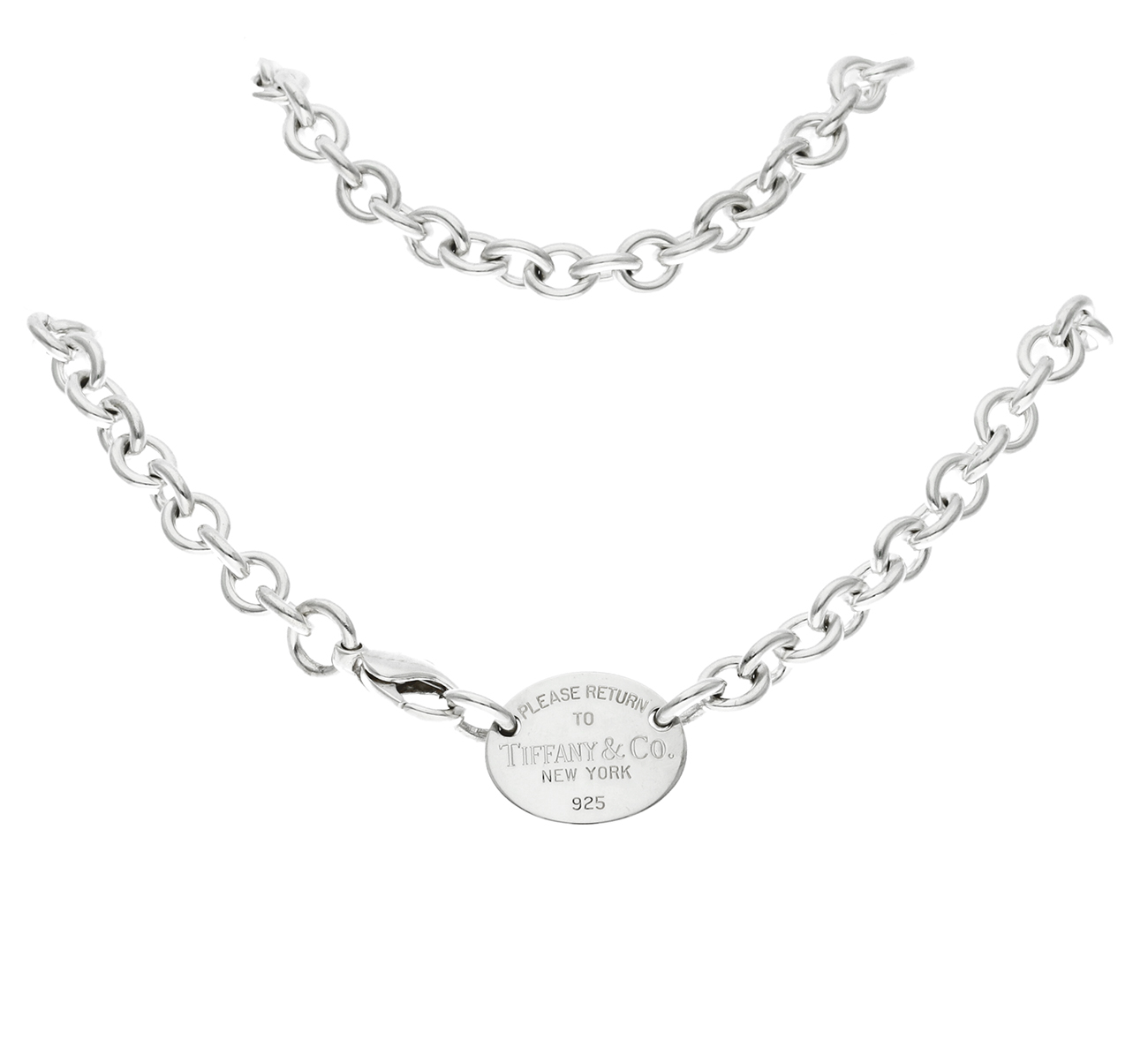 Collana Argento Tiffany Return to Tiffany Oval Tag