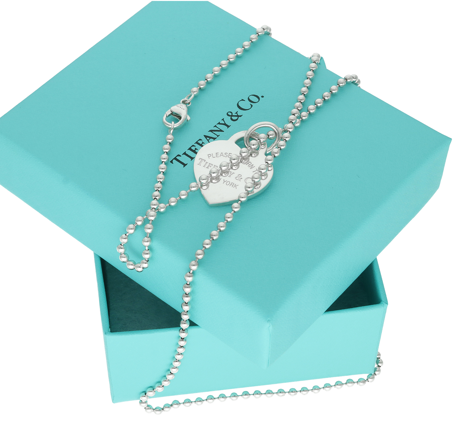 Tiffany & Co. Please Return to Tiffany Heart Tag Pendant 925 Sterling Necklace - Image 6