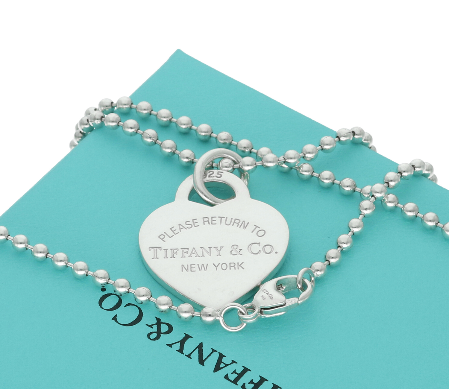 Tiffany & Co. Please Return to Tiffany Heart Tag Pendant 925 Sterling Necklace - Image 7