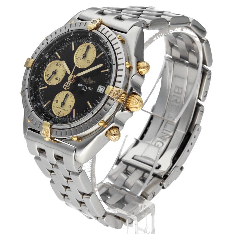 c. 1996 Breitling Chronomat Two Tone B13050 Automatic 40mm Black Dial - Image 14