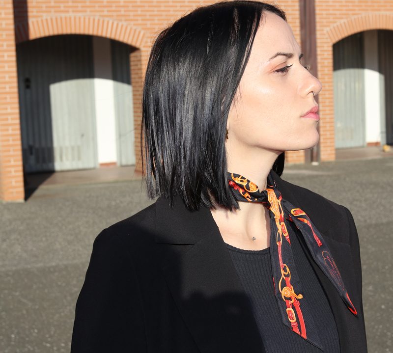 Foulard Hermès Twilly Brides De Gala 100% Seta - immagine 2