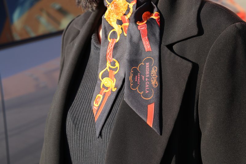 Foulard Hermès Twilly Brides De Gala 100% Seta - immagine 3