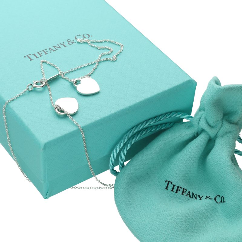 Tiffany Collana Doppio Pendente a Forma Cuore Argento 925 Return to Tiffany - immagine 5