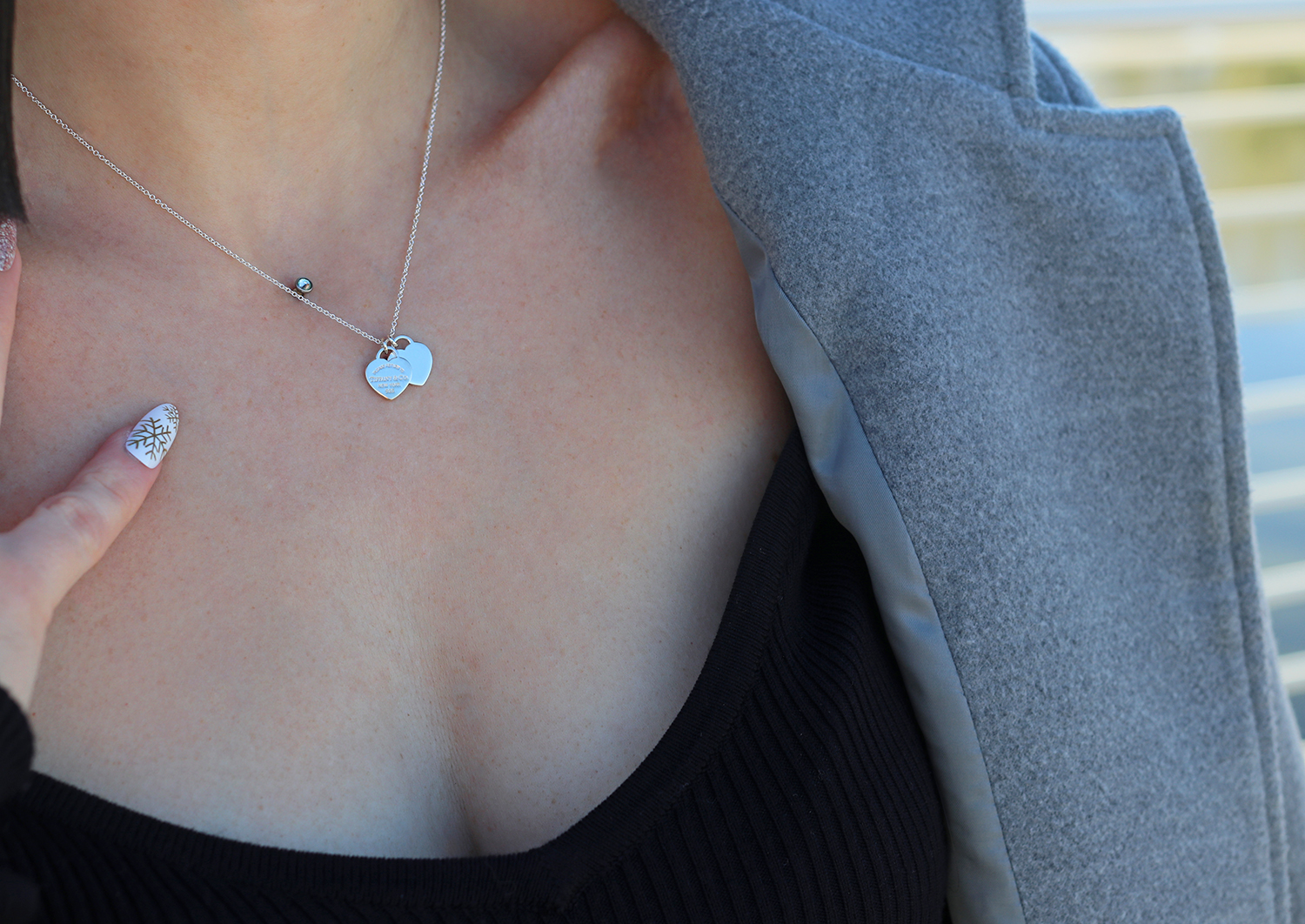 Tiffany Double Tag Heart Shaped Sterling Necklace Silver Return to Tiffany - Image 3