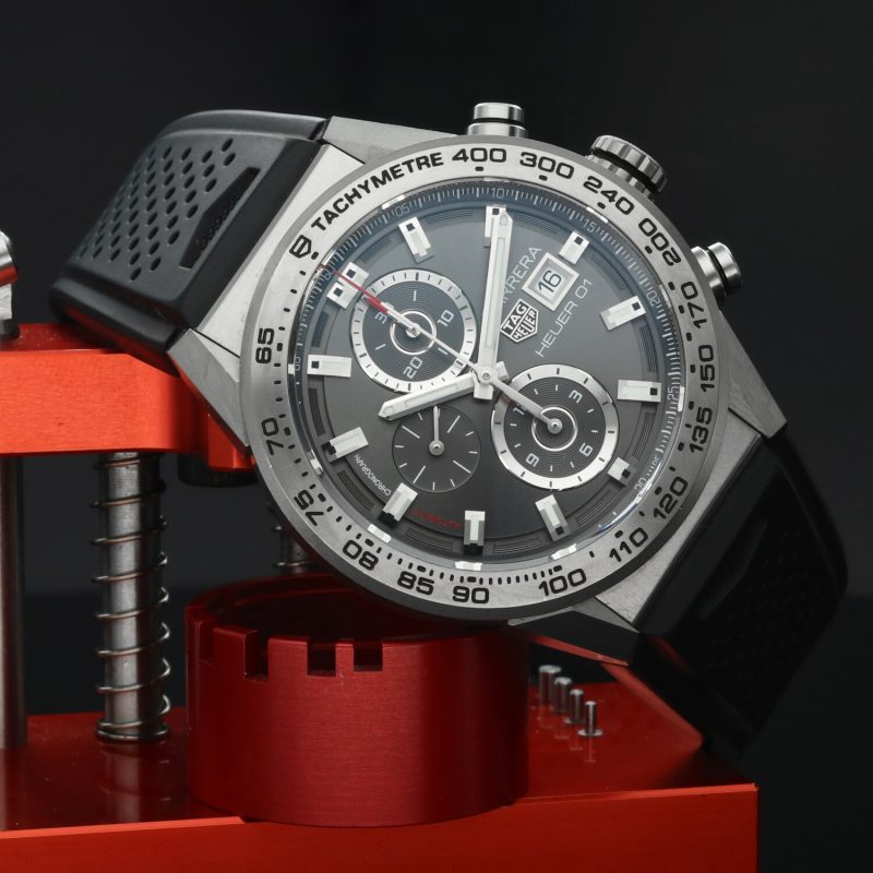 2020 TAG Heuer Carrera Calibre Heuer 01 CAR208Z.FT6046 Automatic Titanium 43mm - Full Set - Image 2