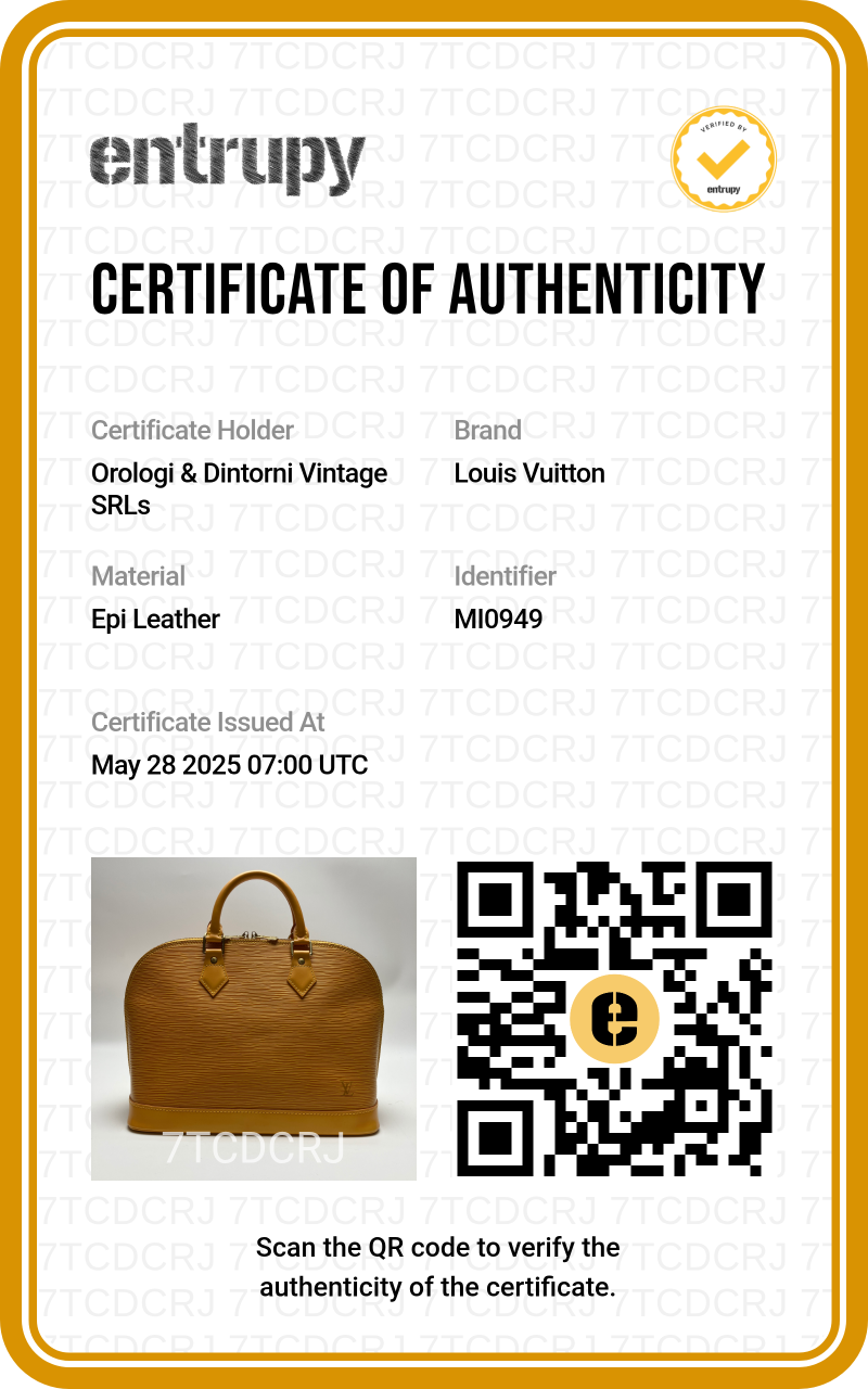 Louis Vuitton Alma Epi Yellow Tassil M52149 1999 Pre-Loved - Image 6