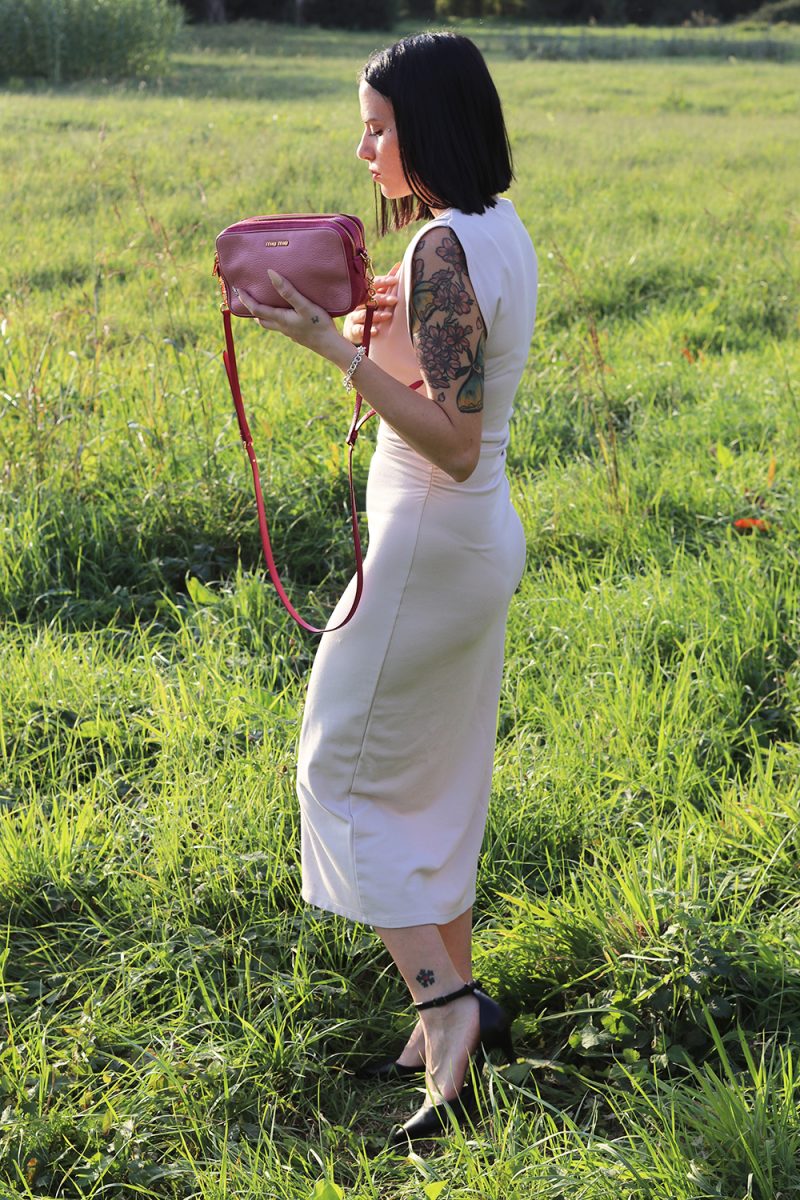 Miu Miu Borsa a Spalla in Pelle Rosa Bicolore - Pre Loved - immagine 4