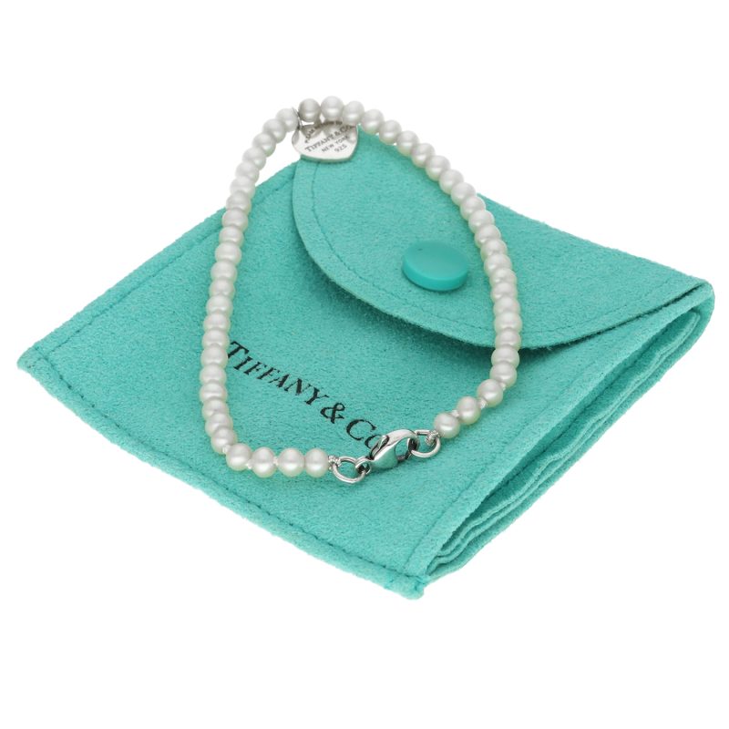 Tiffany Bracciale Perle con Pendente a Forma Cuore Argento 925 Return to Tiffany - immagine 8