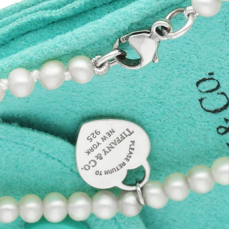 Tiffany Bracciale Perle con Pendente a Forma Cuore Argento 925 Return to Tiffany - immagine 10