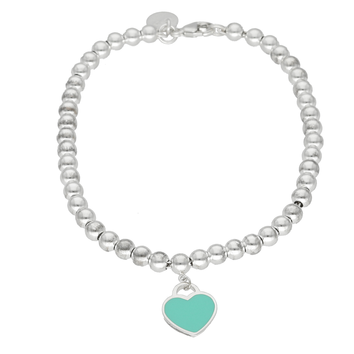 Bracciale Bead Heart Tag Tiffany Blue in Argento collezione Return to Tiffany