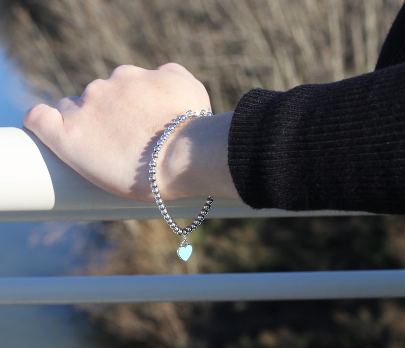 Bracciale Bead Heart Tag Tiffany Blue in Argento collezione Return to Tiffany - immagine 2