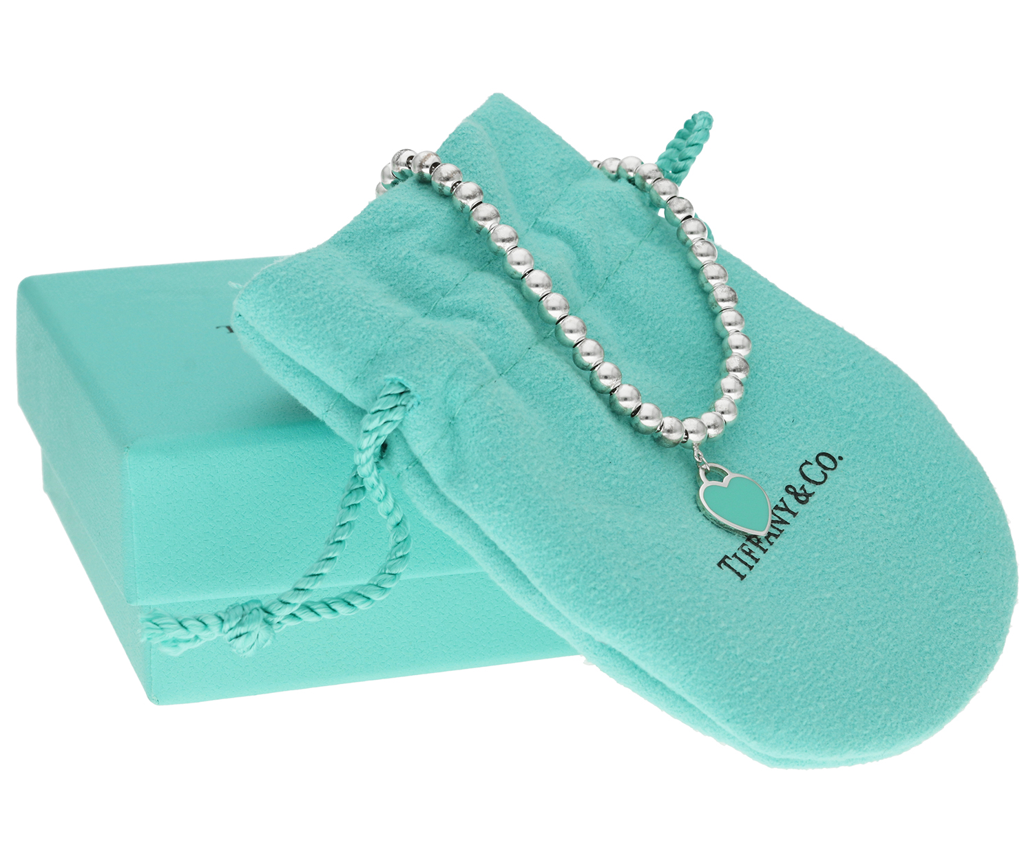 Bracciale Bead Heart Tag Tiffany Blue in Argento collezione Return to Tiffany - immagine 7