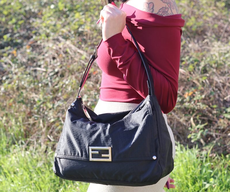 Fendi Borsa a Spalla Mini Zucchino 8BR626 Pre-Loved - immagine 5