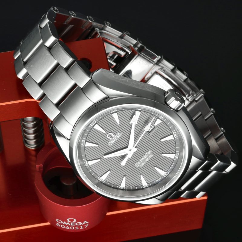 c. 2011 Omega Seamaster Aqua Terra 23110396106001 Quartz Unpolished Gray Teak Concept Dial - Image 3