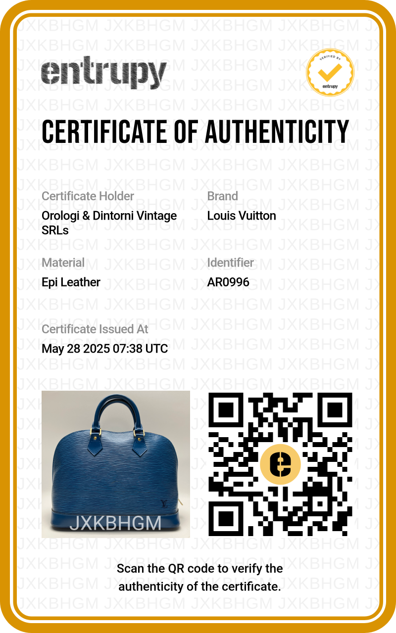 Louis Vuitton Alma Epi Toledo Blue M52145 1996 Pre-Loved - Image 6