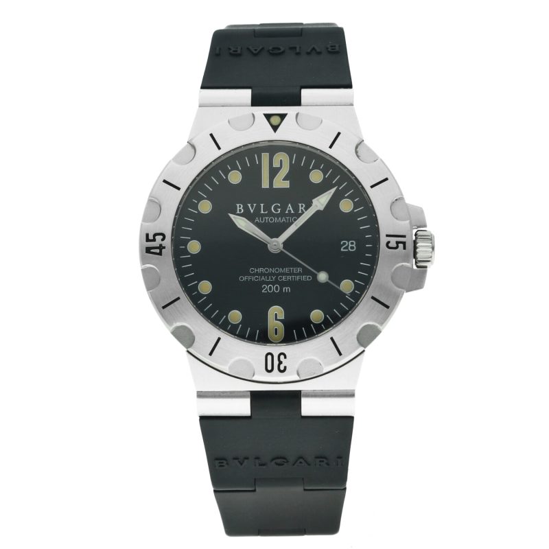 Bulgari Diagono Scuba c. 1998 Ref. SD38S Automatico 38mm con Documenti - Recentemente Revisionato - immagine 15