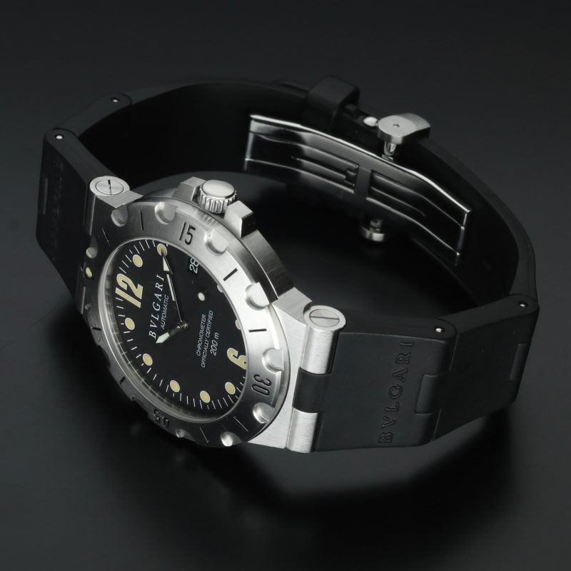 Bulgari Diagono Scuba c. 1998 Ref. SD38S Automatico 38mm con Documenti - Recentemente Revisionato - immagine 12