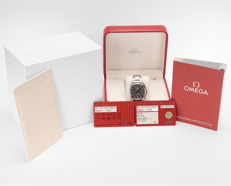 2014 Omega Seamaster Aqua Terra 231.10.39.21.06.001 Automatico 38.5mm Scatola & Garanzia Originale - immagine 16
