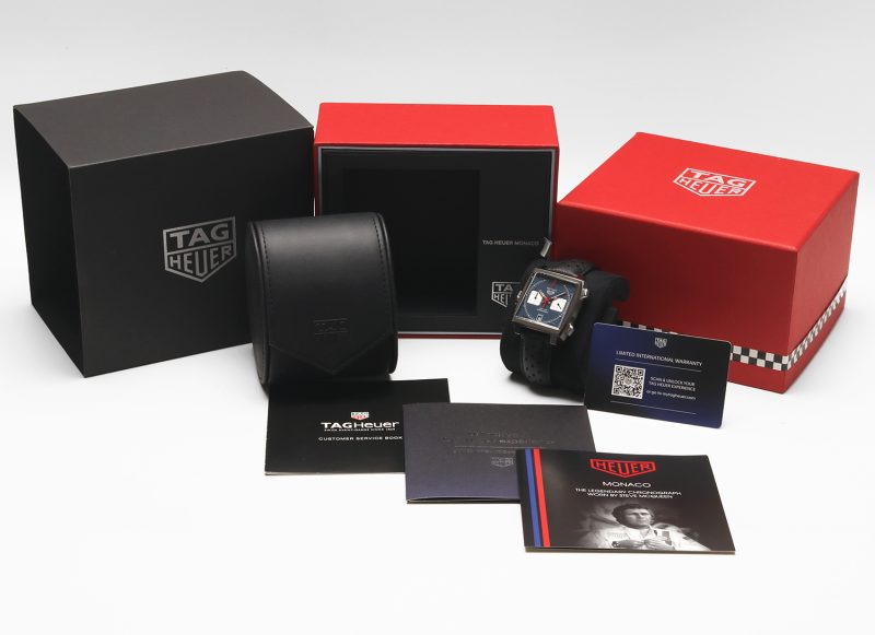 2024 Nuovo Mai Indossato TAG Heuer Monaco Chronograph Steve McQueen CAW211P.FC6356 Automatico 39mm Full Set - immagine 16